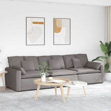 Modulares Sofa mit Kissen Taupe