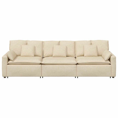 Modulares Sofa mit Kissen Cream