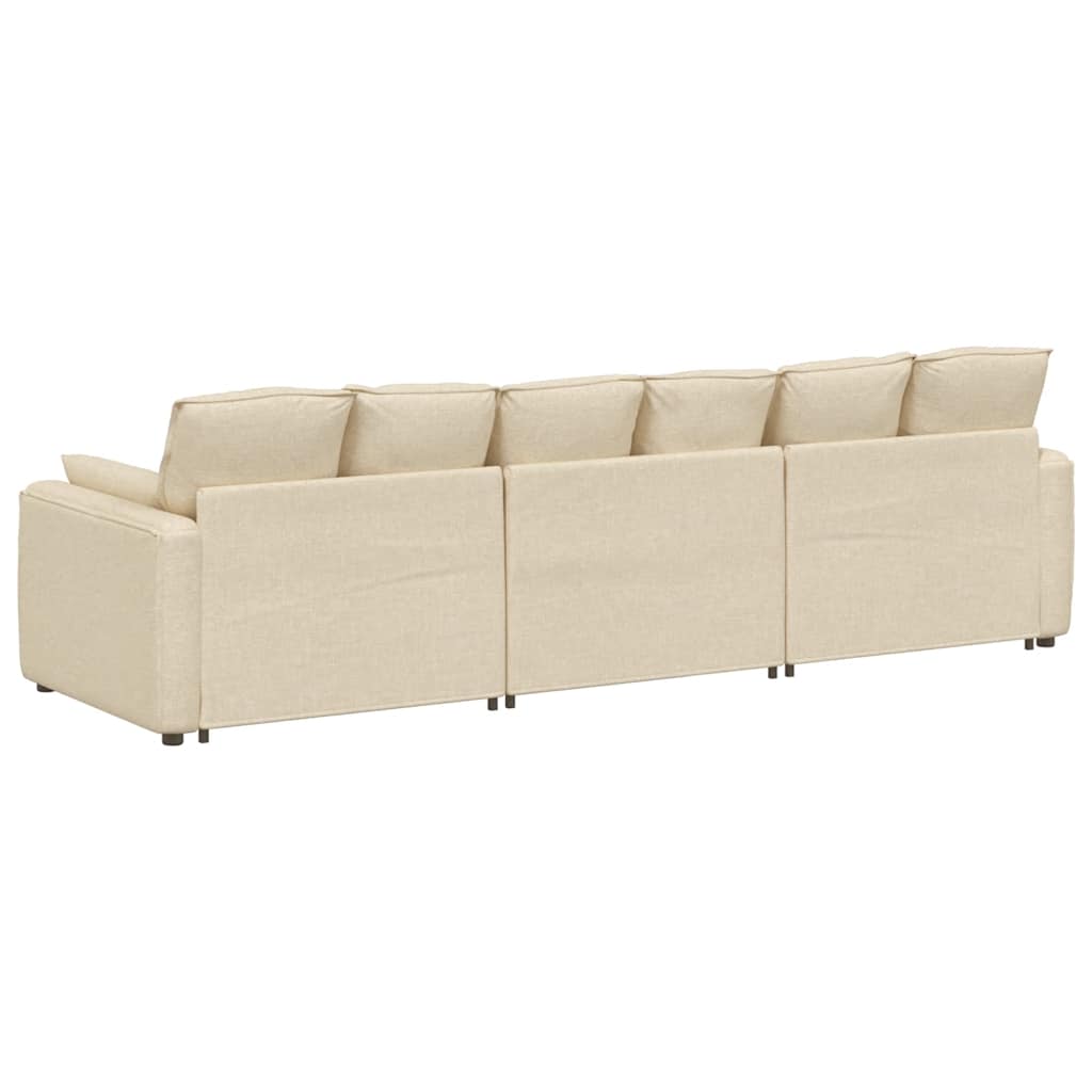 Modulares Sofa mit Kissen Cream