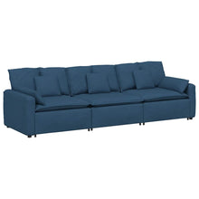 Modulares Sofa mit Kissen Blau