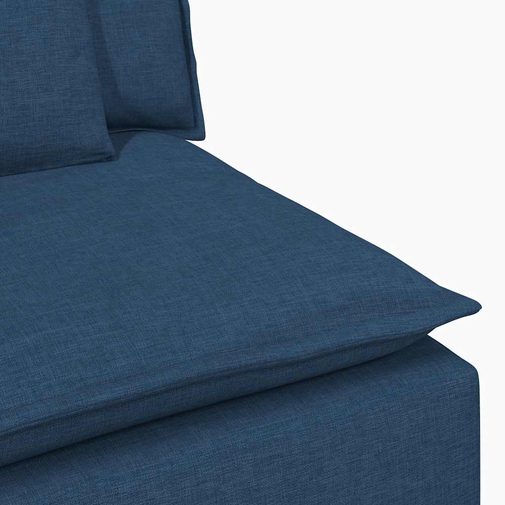 Modulares Sofa mit Kissen Blau