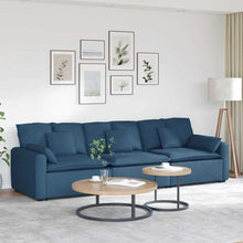 Modulares Sofa mit Kissen Blau