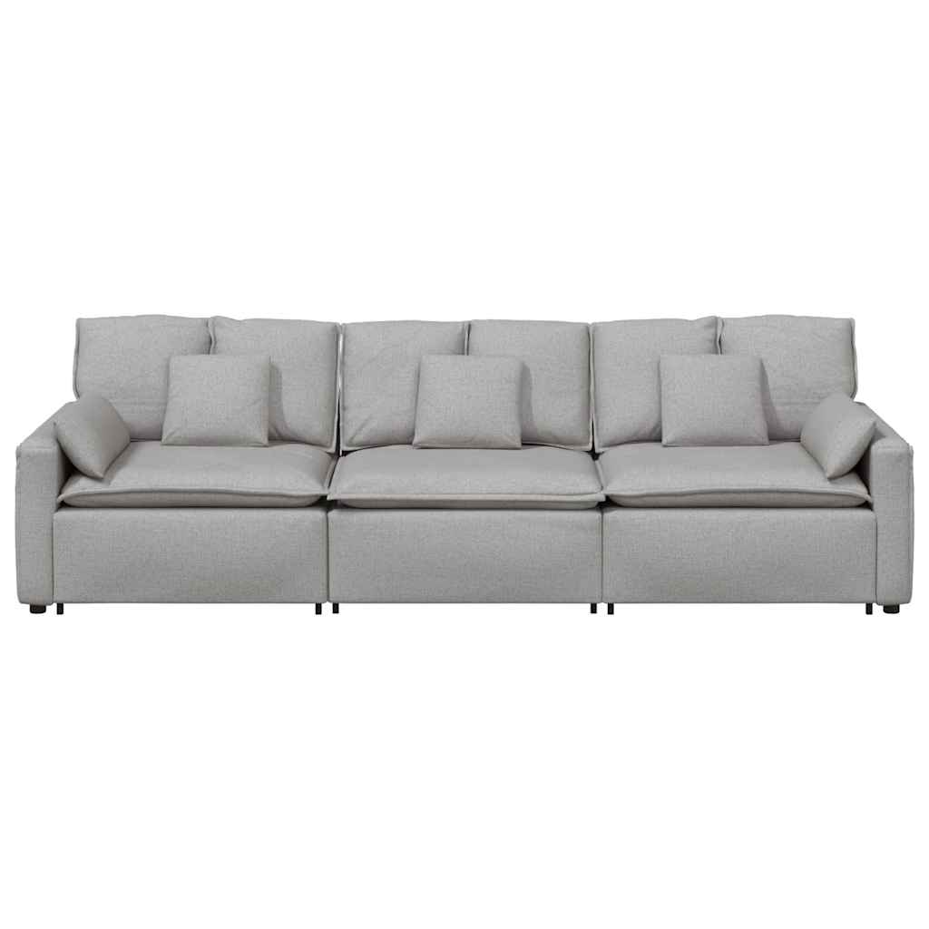 Modulares Sofa mit Kissen Wolkengrau