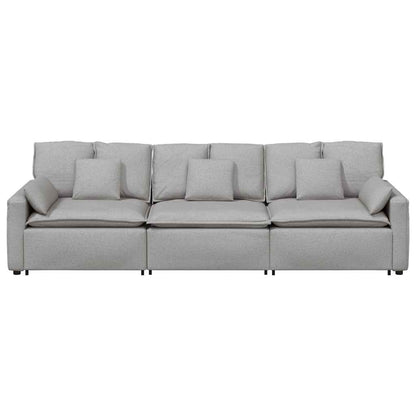 Modulares Sofa mit Kissen Wolkengrau