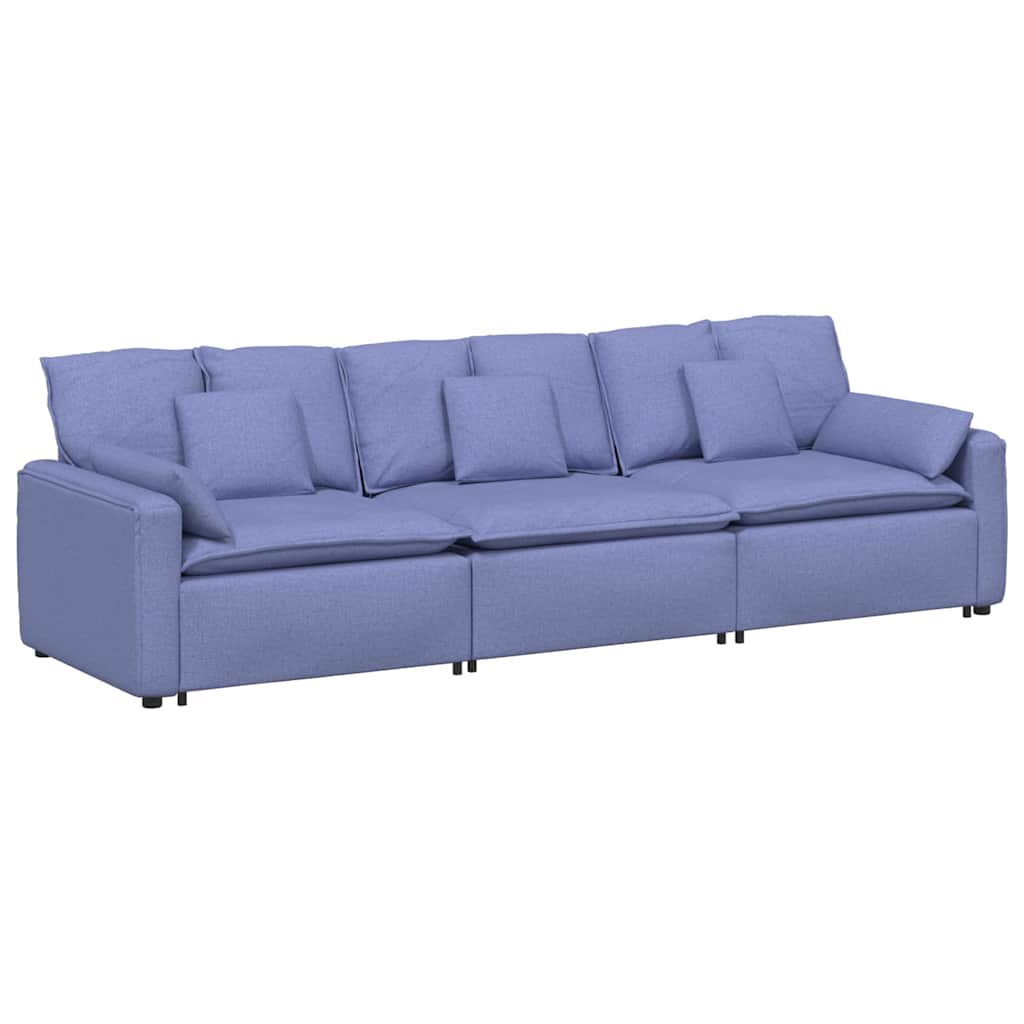 Modulares Sofa mit Kissen Jeansblau