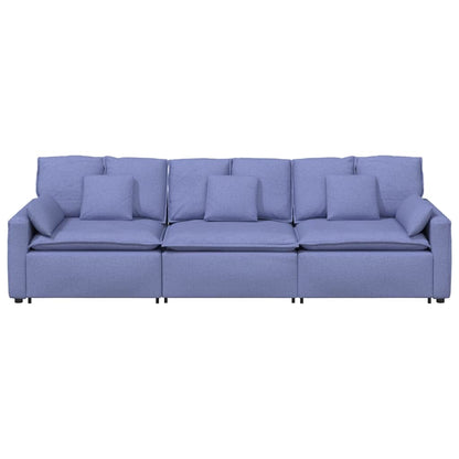 Modulares Sofa mit Kissen Jeansblau