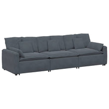 Modulares Sofa mit Kissen Dunkelgrau