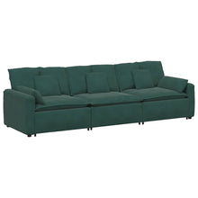 Modulares Sofa mit Kissen Dunkelgrün