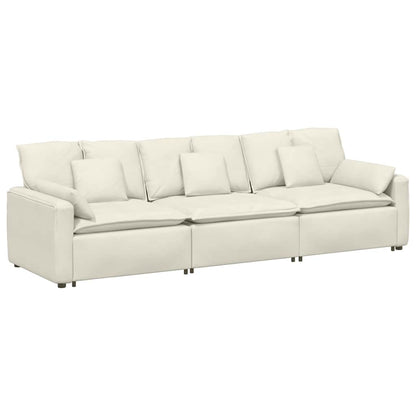 Modulares Sofa mit Kissen Cream