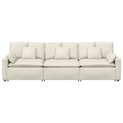 Modulares Sofa mit Kissen Cream