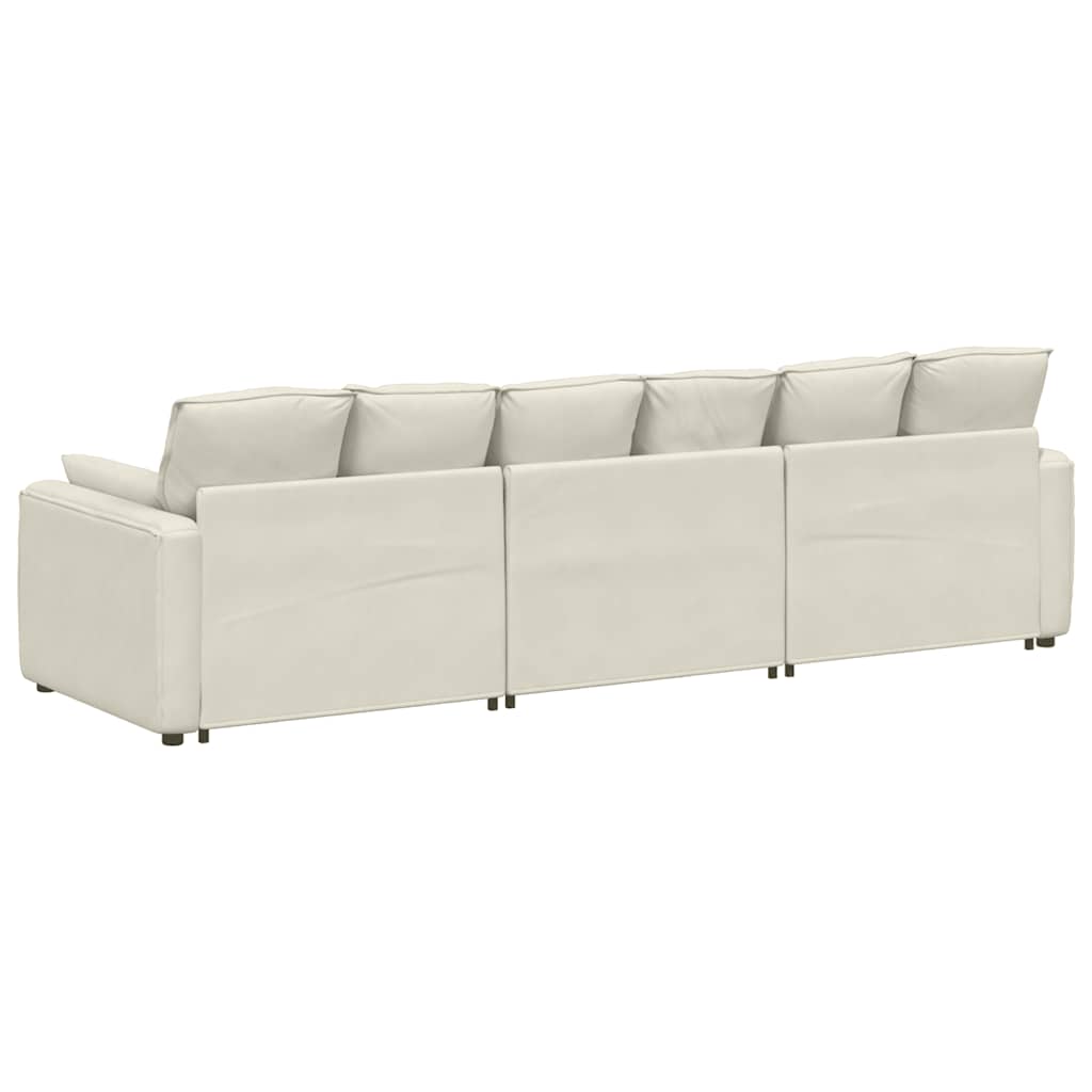 Modulares Sofa mit Kissen Cream