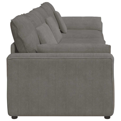 Modulares Sofa mit Kissen Hellgrau