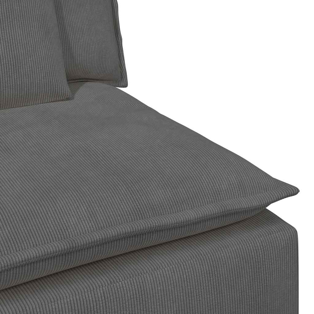 Modulares Sofa mit Kissen Dunkelgrau