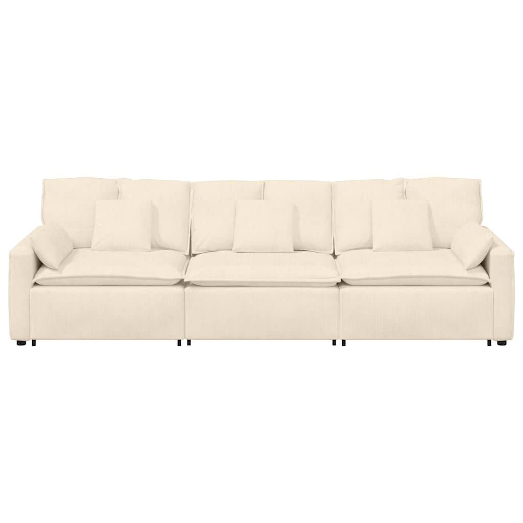 Modulares Sofa mit Kissen Cream