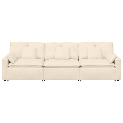 Modulares Sofa mit Kissen Cream