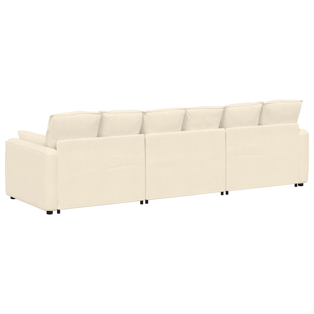 Modulares Sofa mit Kissen Cream