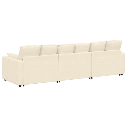 Modulares Sofa mit Kissen Cream