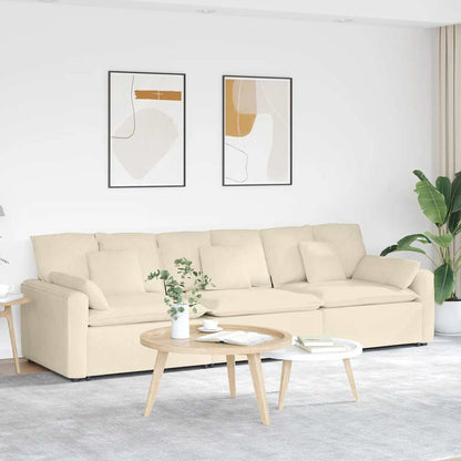 Modulares Sofa mit Kissen Cream