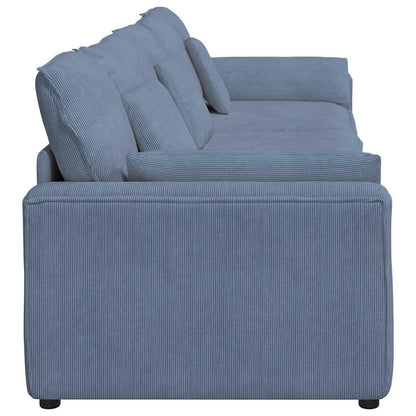Modulares Sofa mit Kissen Blau