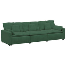 Modulares Sofa mit Kissen Dunkelgrün