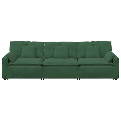 Modulares Sofa mit Kissen Dunkelgrün