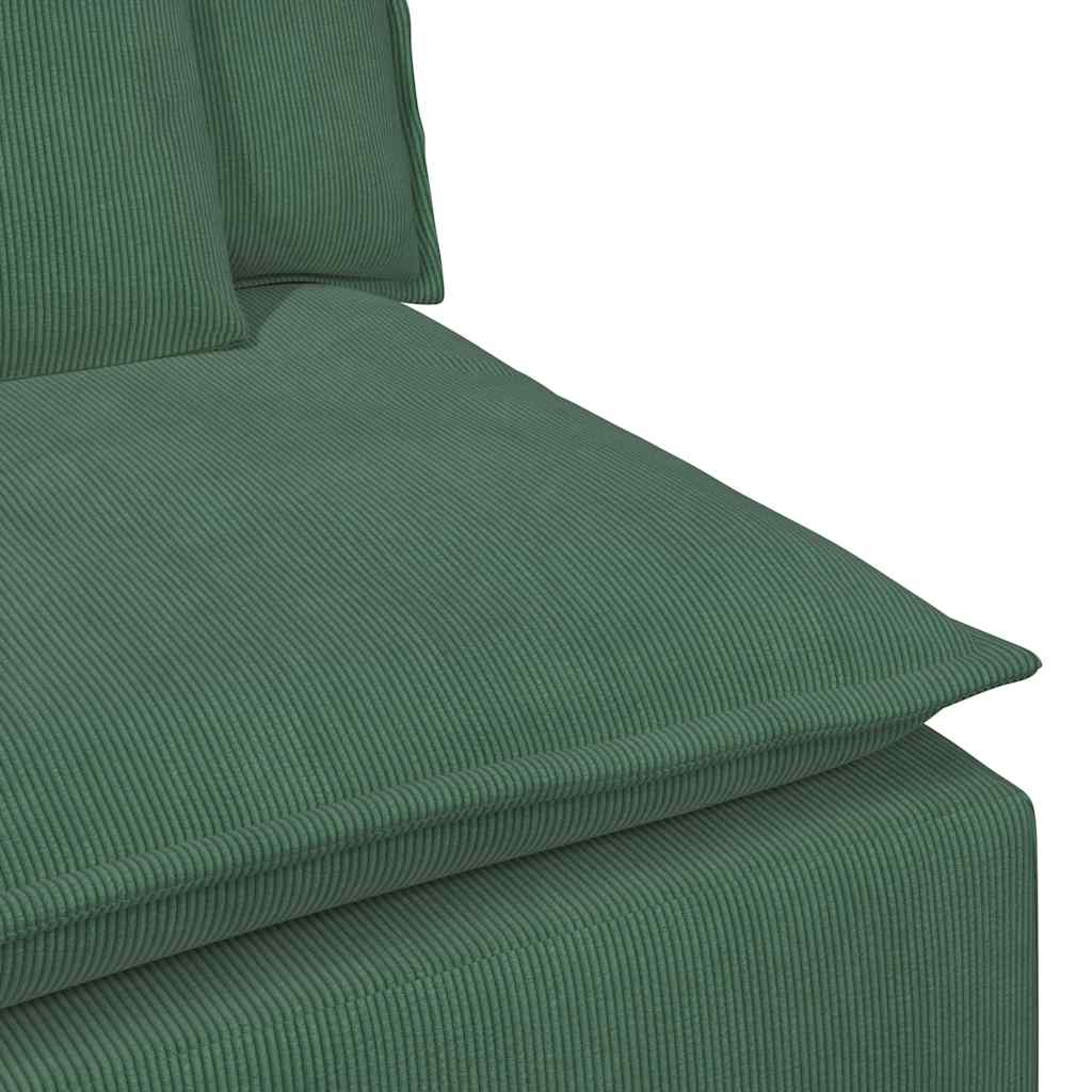 Modulares Sofa mit Kissen Dunkelgrün