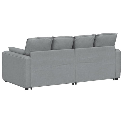 Modulares Sofa mit Kissen Hellgrau
