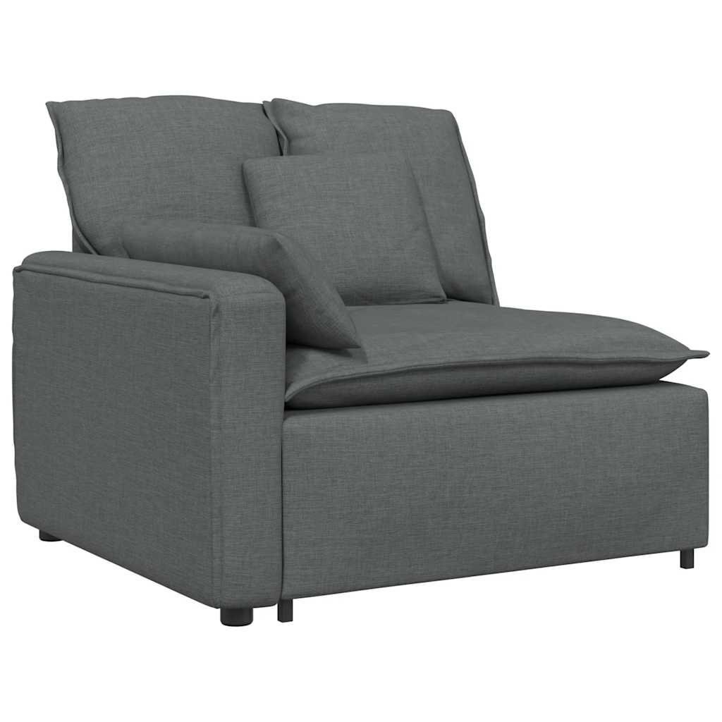 Modulares Sofa mit Kissen Dunkelgrau