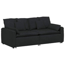 Modulares Sofa mit Kissen Schwarz