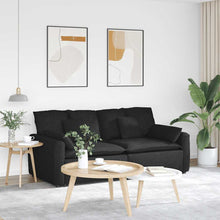 Modulares Sofa mit Kissen Schwarz