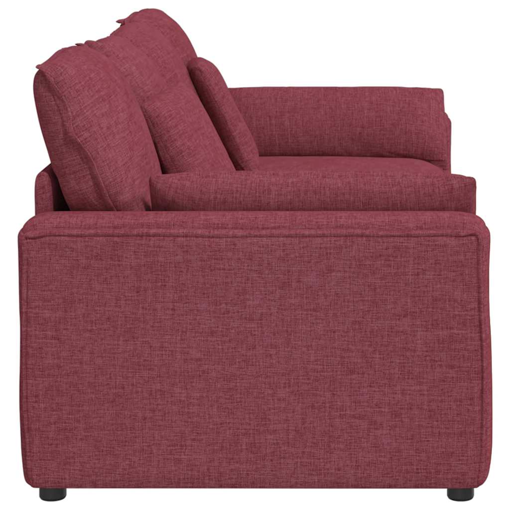 Modulares Sofa mit Kissen Weinrot