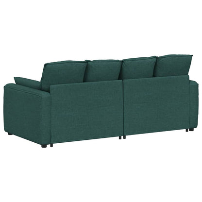 Modulares Sofa mit Kissen Dunkelgrün