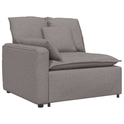 Modulares Sofa mit Kissen Taupe