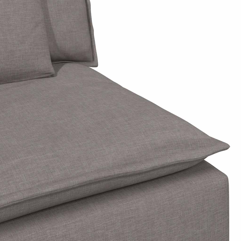 Modulares Sofa mit Kissen Taupe