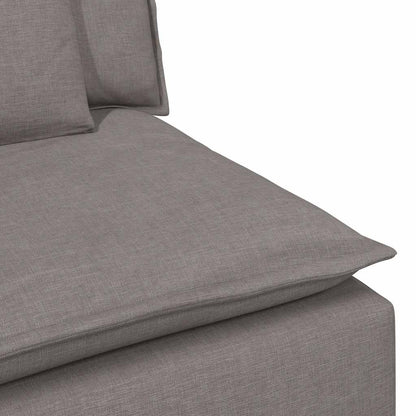 Modulares Sofa mit Kissen Taupe