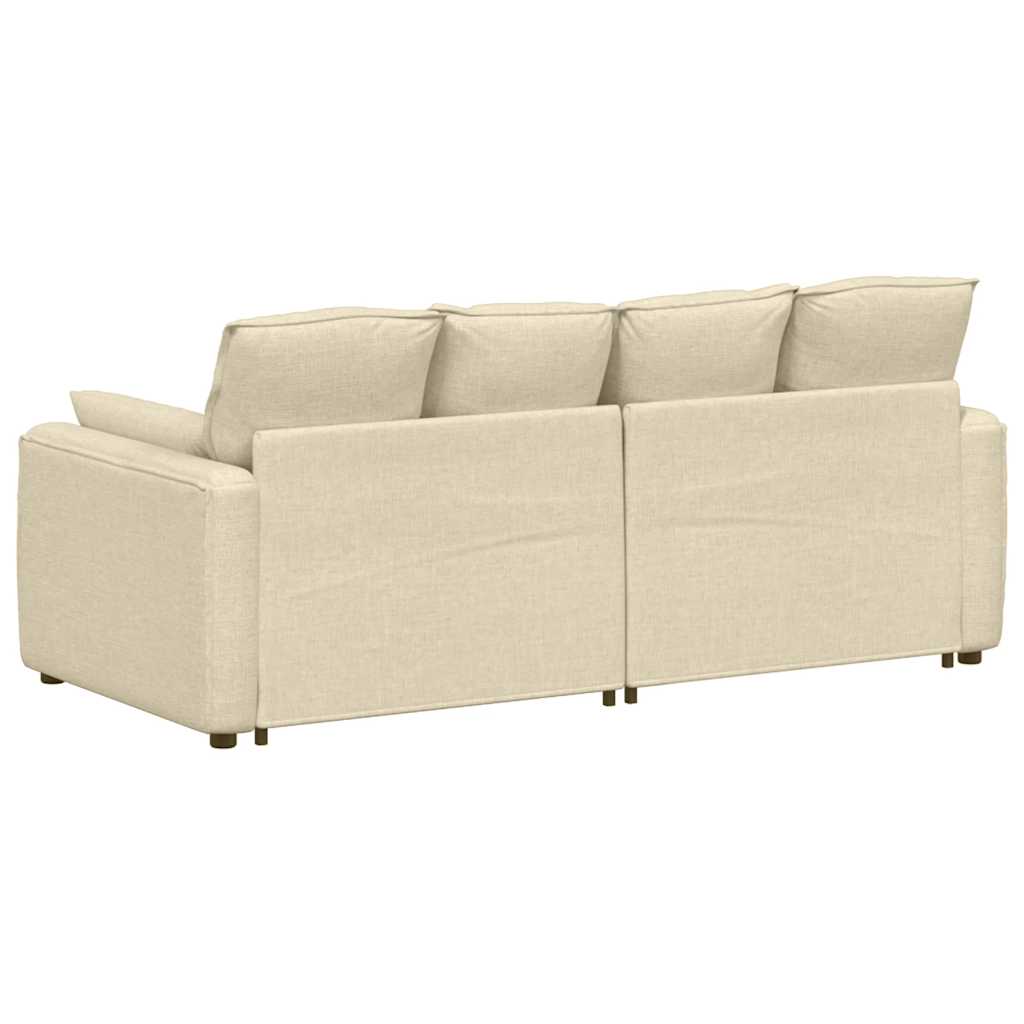 Modulares Sofa mit Kissen Cream