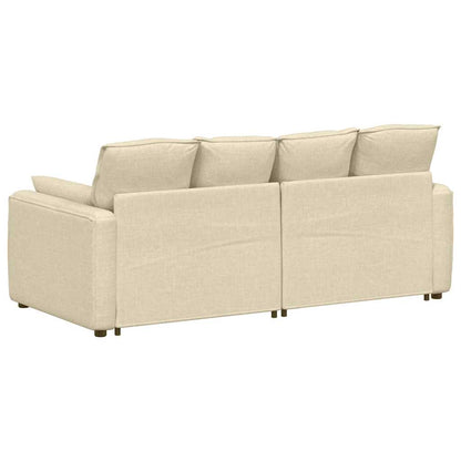 Modulares Sofa mit Kissen Cream