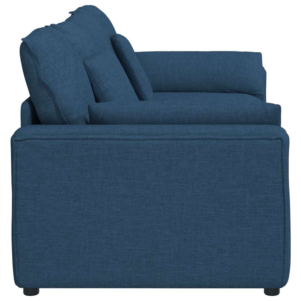 Modulares Sofa mit Kissen Blau
