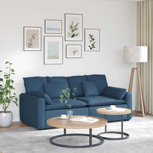 Modulares Sofa mit Kissen Blau