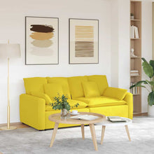 Modulares Sofa mit Kissen Hellgelb