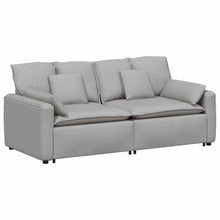 Modulares Sofa mit Kissen Wolkengrau