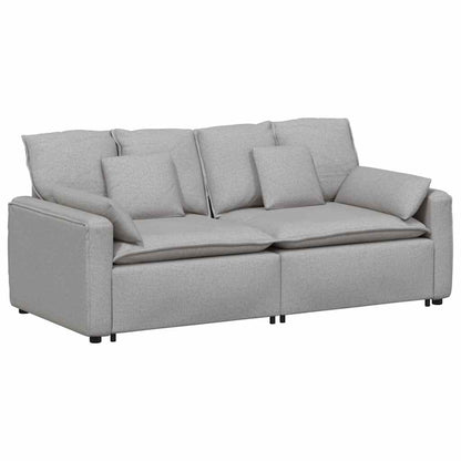 Modulares Sofa mit Kissen Wolkengrau