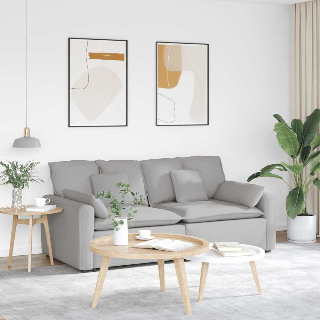 Modulares Sofa mit Kissen Wolkengrau