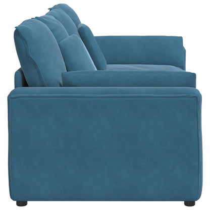 Modulares Sofa mit Kissen Blau