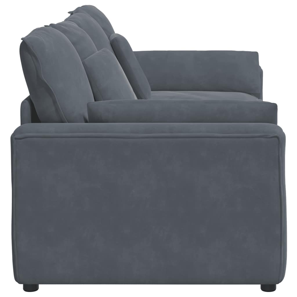 Modulares Sofa mit Kissen Dunkelgrau