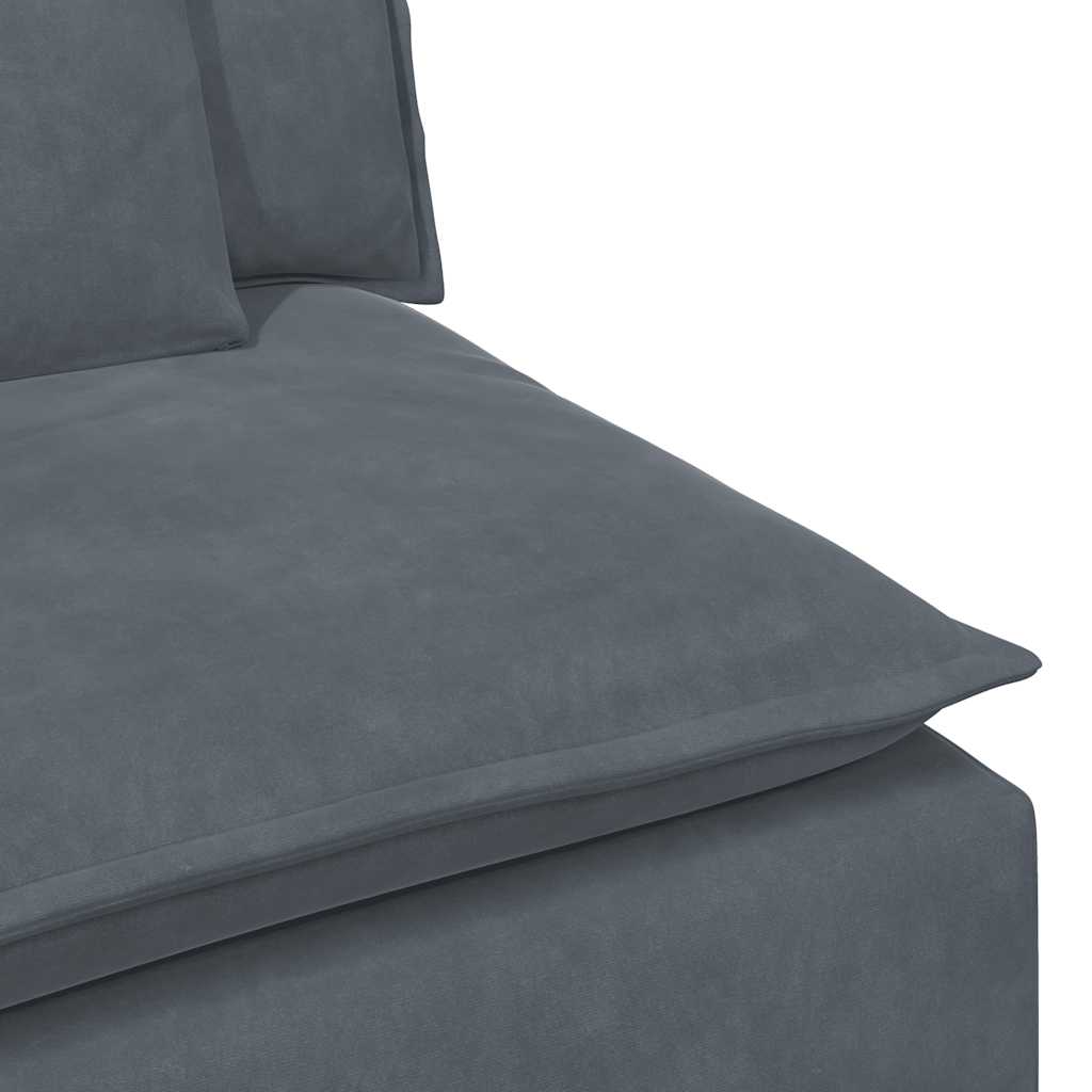 Modulares Sofa mit Kissen Dunkelgrau