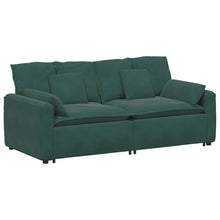Modulares Sofa mit Kissen Dunkelgrün