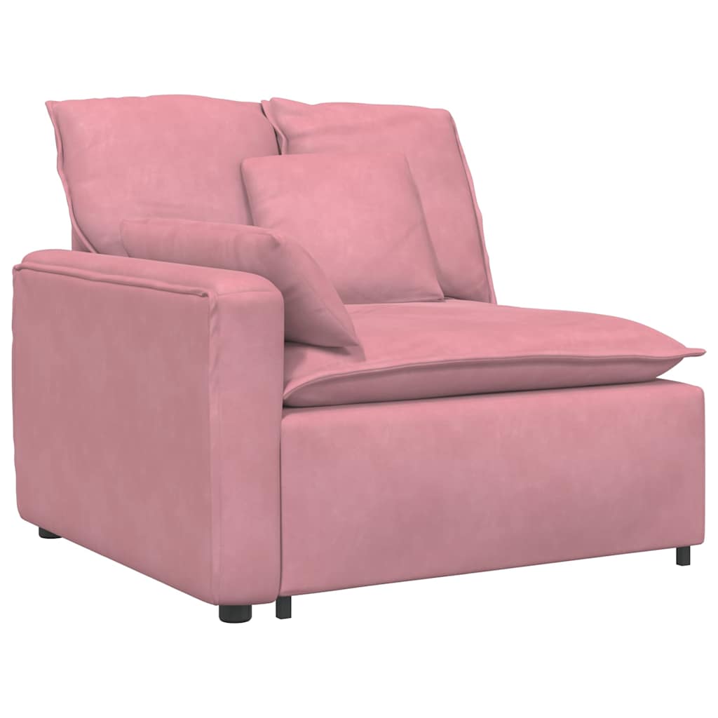Modulares Sofa mit Kissen Rosa