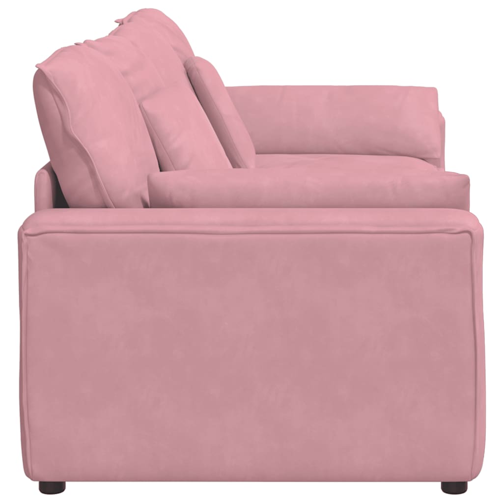Modulares Sofa mit Kissen Rosa