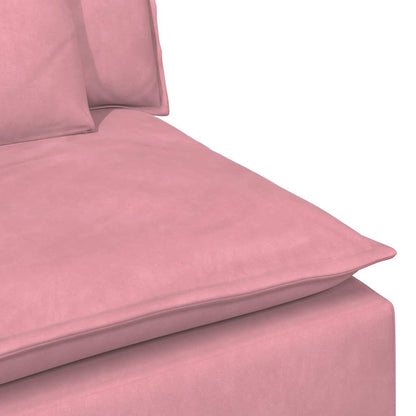 Modulares Sofa mit Kissen Rosa